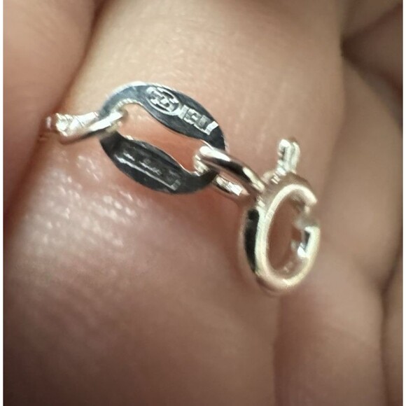 Moonstone Pendant Necklace New 925 Italy Chain 22 Inch Square Setting - Picture 3 of 7